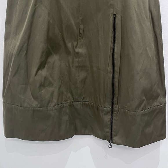 SARAH pacini green brown and grey dress with zipper size 0 - Picture 8 of 12